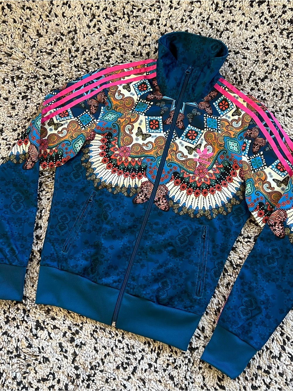 Adidas Originals x Farm Rio Borbomix Firebird Track Jacket Full Zip Womens Small - Picture 4 of 16